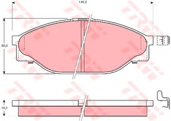 GDB3109 TRW Тормозные колодки