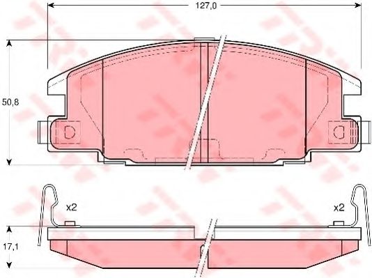GDB3161 TRW Гальмівні колодки