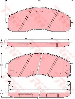 GDB3301 TRW Гальмівні колодки для Kia Carnival