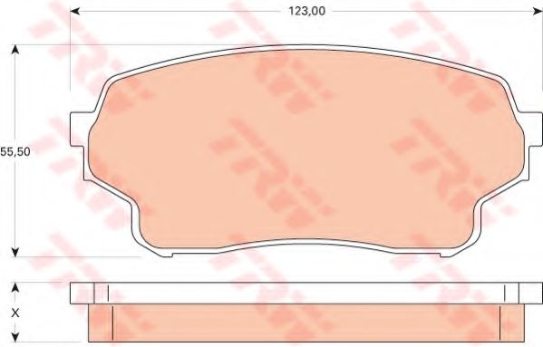 GDB3490 TRW Гальмівні колодки для Suzuki Grand Vitara