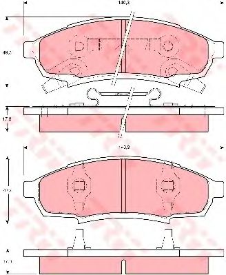 GDB4014 TRW Гальмівні колодки