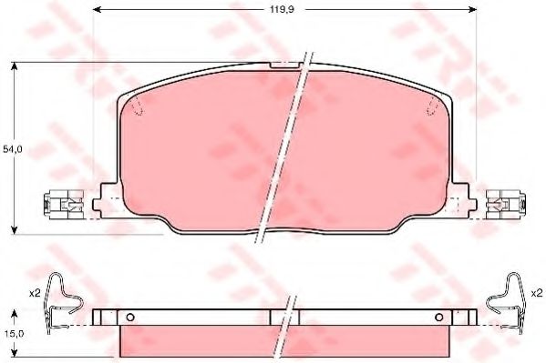 GDB798 TRW Гальмівні колодки
