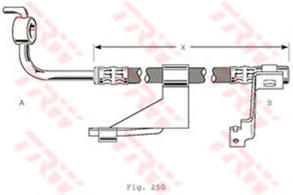 PHD363 TRW Тормозной шланг для Ford Escort