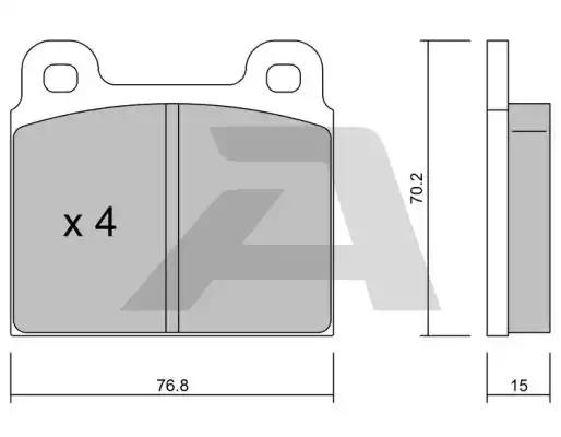 bpfi1037 Aisin Гальмівні колодки