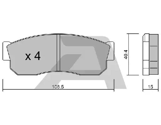 bpsb1901 Aisin Тормозные колодки