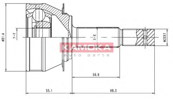 6136 Kamoka Граната для Opel Corsa