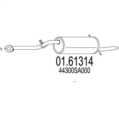 0161314 MTS Глушник вихлопних газів кінцевий для Subaru Forester