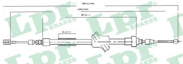 C0034B LPR Трос ручного тормоза