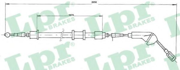 C0582B LPR Трос ручного тормоза для Opel Vectra