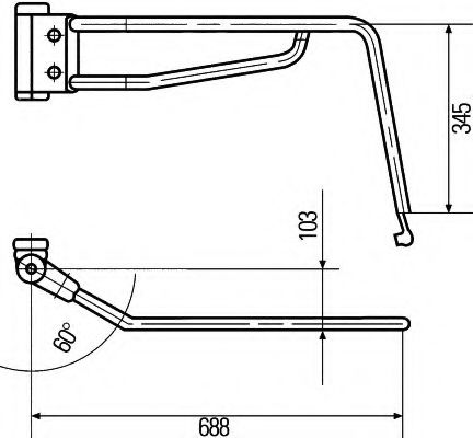 8HG 503 019-022 Behr Hella Кронштейн наружного зеркала