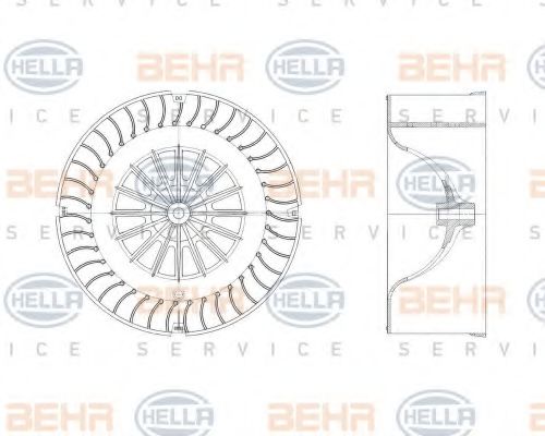 8EW 009 157-191 Behr Hella Вентилятор салона для Opel Zafira