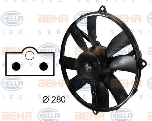 8EW 009 158-761 Behr Hella Вентилятор радиатора кондиционера