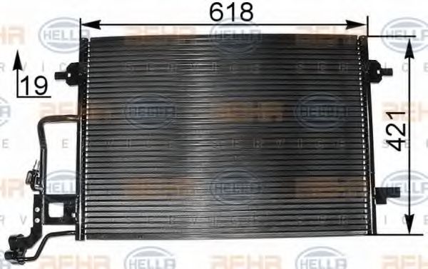 8FC 351 300-394 Behr Hella Радіатор кондиціонера
