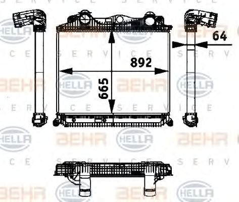 8ML 376 724-321 Behr Hella Інтеркулер