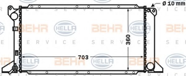 8MK 376 768-181 Behr Hella Радиатор охлаждения двигателя