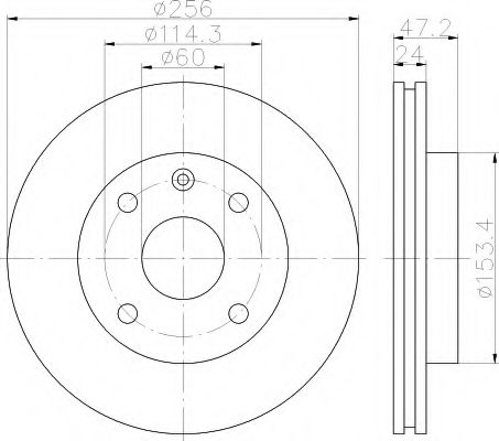 8DD 355 111-361 Behr Hella Тормозной диск
