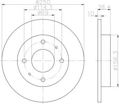 8DD 355 111-531 Behr Hella Гальмівний диск