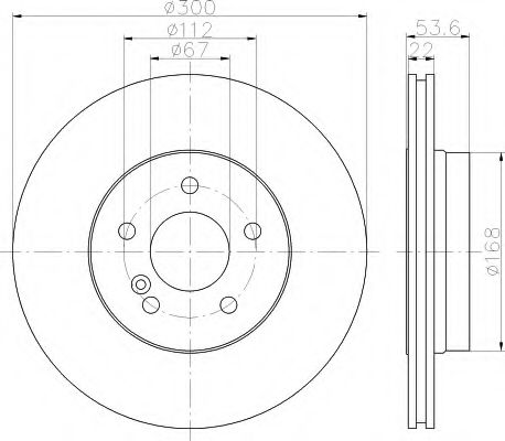 8DD 355 111-851 Behr Hella Гальмівний диск