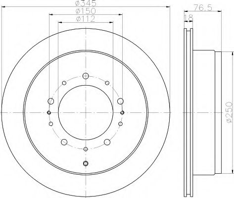 8DD 355 116-331 Behr Hella Гальмівний диск