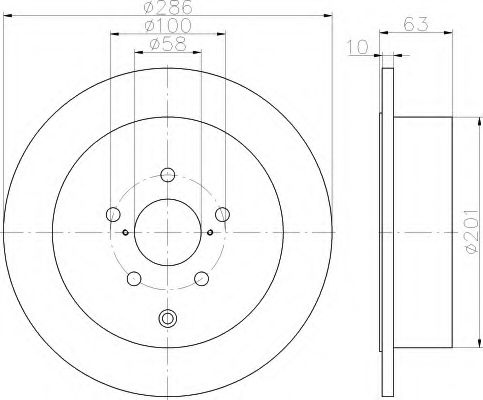 8DD 355 116-421 Behr Hella Тормозной диск