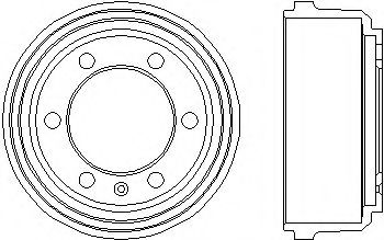 8DT 355 300-091 Behr Hella Тормозной барабан