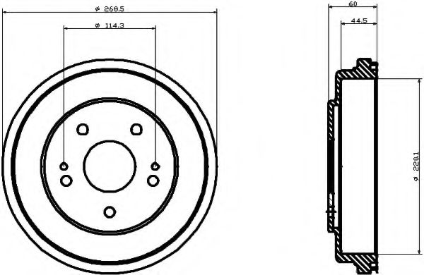 8DT 355 300-291 Behr Hella Гальмівний барабан