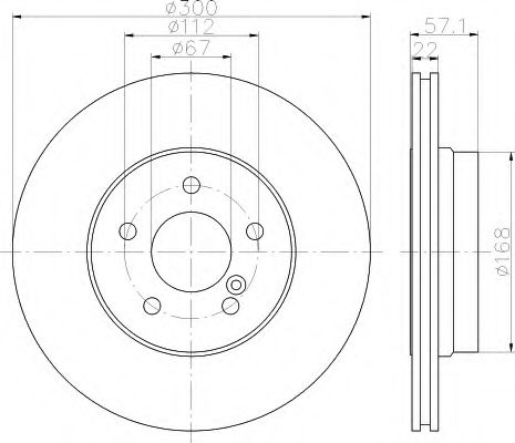 8DD 355 118-941 Behr Hella Гальмівний диск