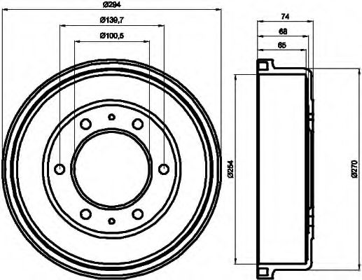 8DT 355 301-541 Behr Hella Гальмівний барабан
