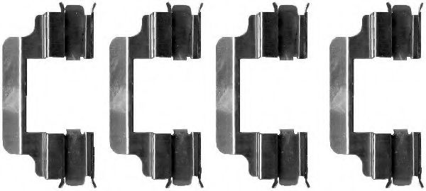 8DZ 355 202-711 Behr Hella Комплектующие дисковых тормозных колодок