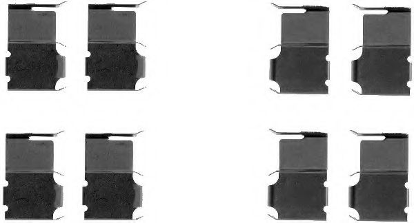 8DZ 355 204-811 Behr Hella Комплектующие дисковых тормозных колодок