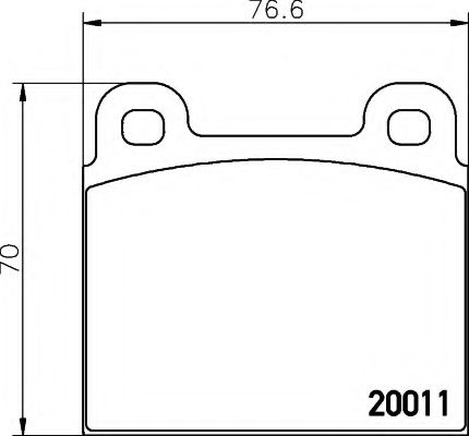 8DB 355 007-011 Behr Hella Тормозные колодки для Alfa Romeo Spider