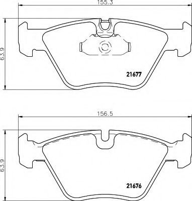 8DB 355 007-961 Behr Hella Тормозные колодки для BMW 5 Series