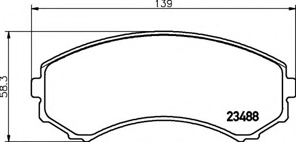 8DB 355 009-461 Behr Hella Тормозные колодки