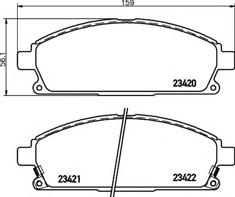 8DB 355 009-661 Behr Hella Гальмівні колодки