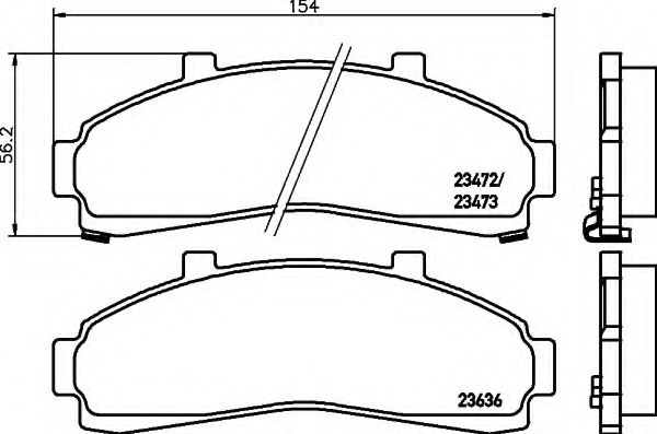 8DB 355 009-941 Behr Hella Гальмівні колодки