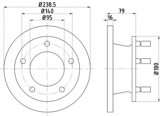 8DD 355 101-471 Behr Hella Тормозной диск