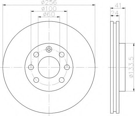 8DD 355 101-501 Behr Hella Тормозной диск