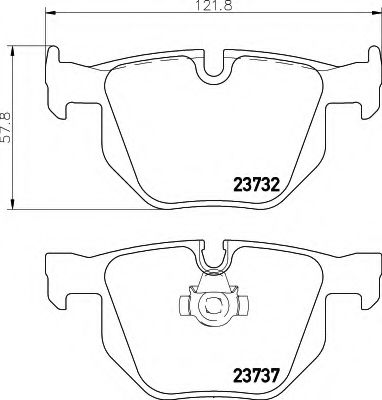 8DB 355 010-471 Behr Hella Гальмівні колодки