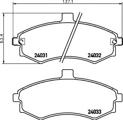 8DB 355 010-481 Behr Hella Гальмівні колодки
