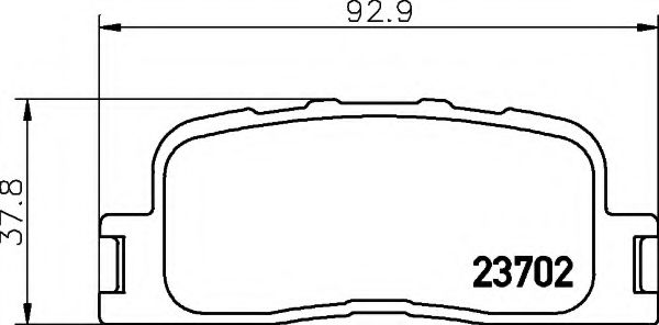 8DB 355 011-001 Behr Hella Гальмівні колодки