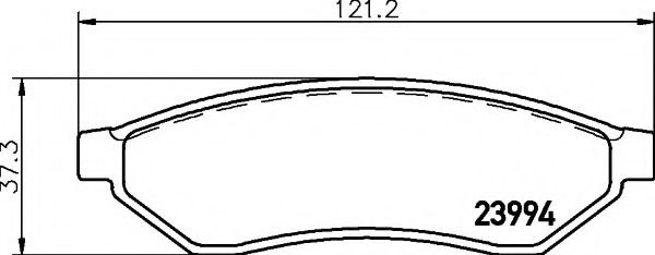 8DB 355 011-671 Behr Hella Гальмівні колодки