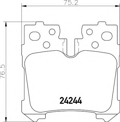 8DB 355 006-651 Behr Hella Гальмівні колодки для Lexus LS