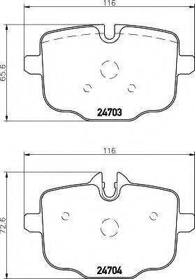 8DB 355 014-361 Behr Hella Гальмівні колодки