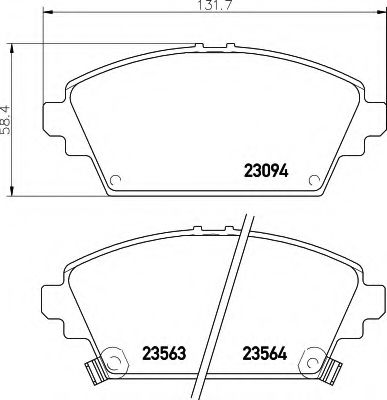 8DB 355 017-171 Behr Hella Гальмівні колодки