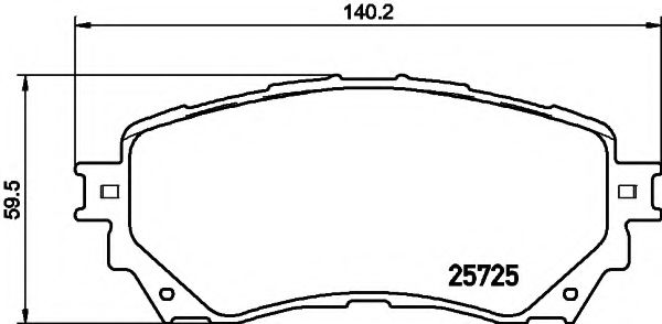 8DB 355 020-901 Behr Hella Гальмівні колодки для Mazda 6