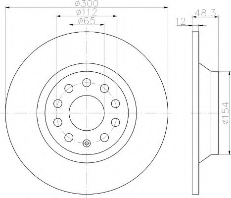 8DD 355 119-481 Behr Hella Гальмівний диск