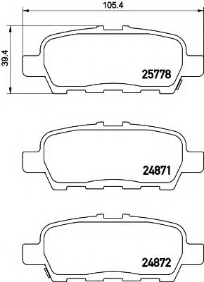 8DB 355 020-401 Behr Hella Гальмівні колодки