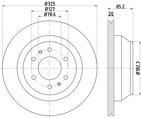 8DD 355 122-311 Behr Hella Тормозной диск