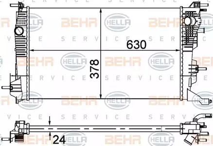 8MK376735135 Behr Hella Радіатор охолодження двигуна