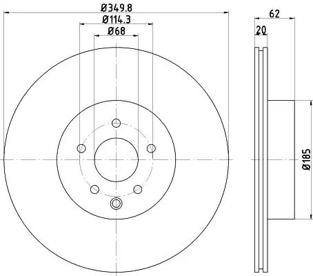 8dd355122261 Behr Hella Гальмівний диск